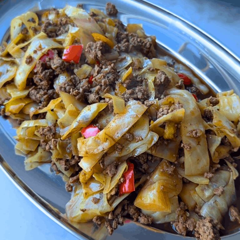 Slow Cooker Dirty Cabbage
