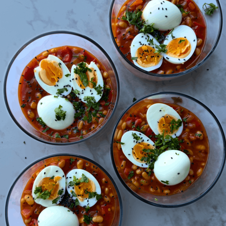 Spicy Chorizo, Bean & Egg Pots