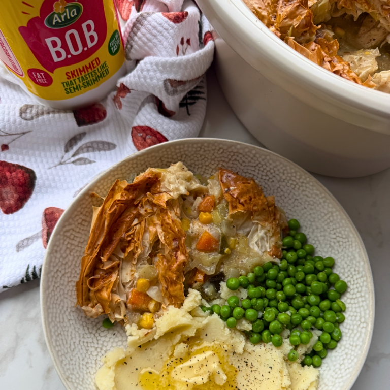 Slow Cooker Chicken & Sweetcorn Filo Pie